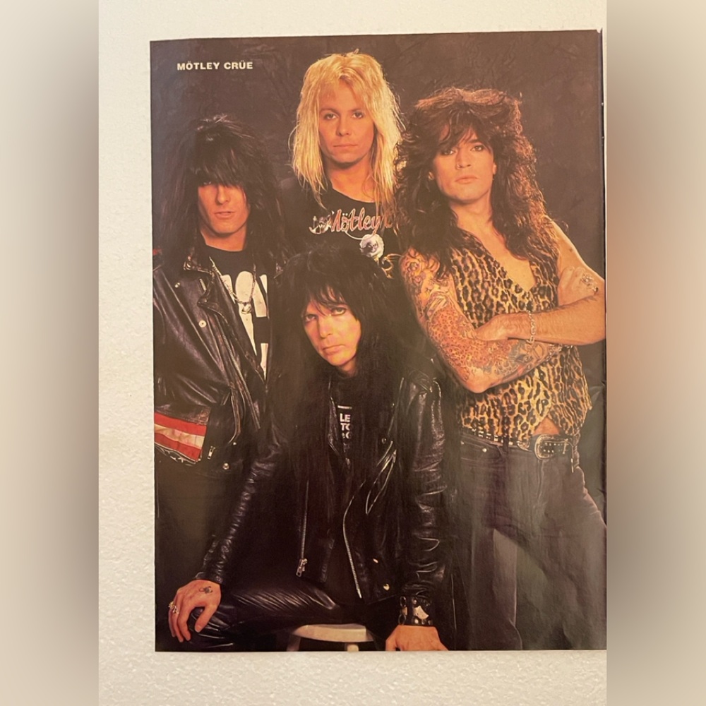 Mötley Crüe Band Pinup - Black, Blonde, Leopard Print